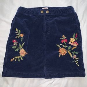 Navy Blue Mini Skirt